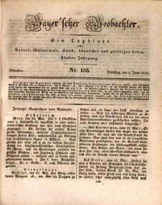 Bayer'scher Beobachter Dienstag 4. Juni 1833