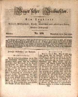 Bayer'scher Beobachter Samstag 8. Juni 1833