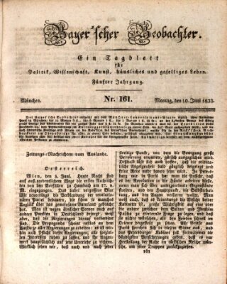 Bayer'scher Beobachter Montag 10. Juni 1833