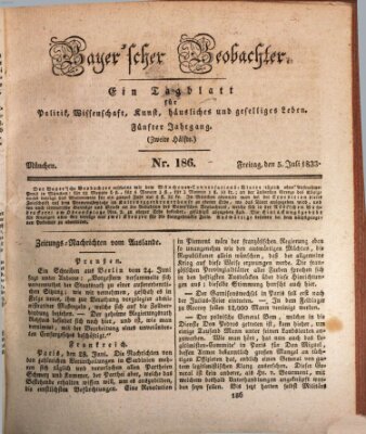 Bayer'scher Beobachter Freitag 5. Juli 1833