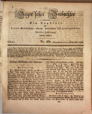 Bayer'scher Beobachter Samstag 14. September 1833