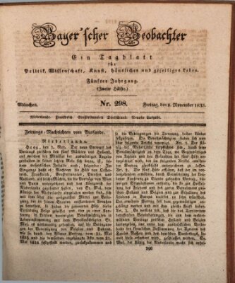 Bayer'scher Beobachter Freitag 8. November 1833