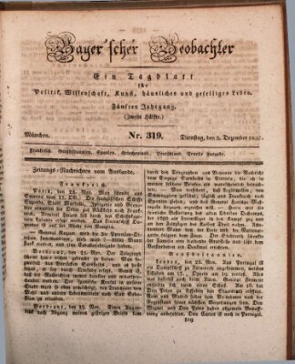 Bayer'scher Beobachter Dienstag 3. Dezember 1833