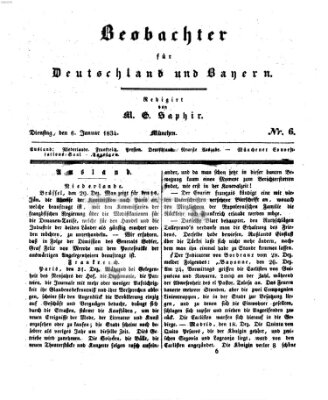 Bayer'scher Beobachter Montag 6. Januar 1834