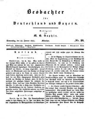 Bayer'scher Beobachter Donnerstag 23. Januar 1834