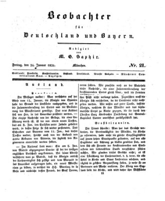 Bayer'scher Beobachter Freitag 24. Januar 1834