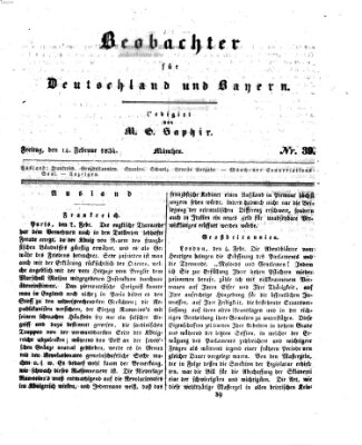 Bayer'scher Beobachter Freitag 14. Februar 1834