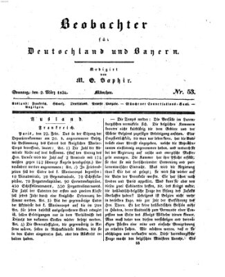 Bayer'scher Beobachter Sonntag 2. März 1834