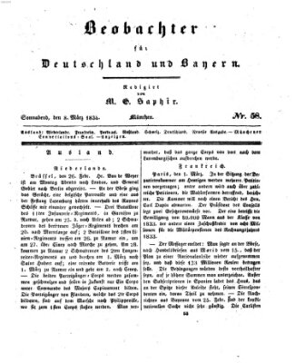 Bayer'scher Beobachter Samstag 8. März 1834