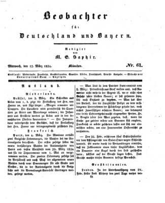 Bayer'scher Beobachter Mittwoch 12. März 1834