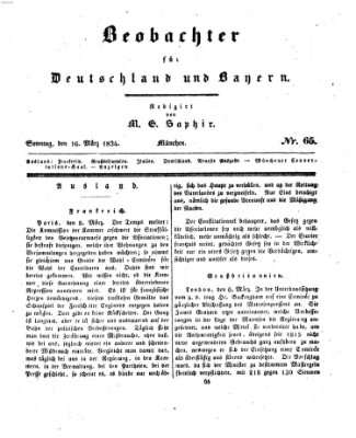 Bayer'scher Beobachter Sonntag 16. März 1834