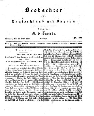 Bayer'scher Beobachter Mittwoch 19. März 1834