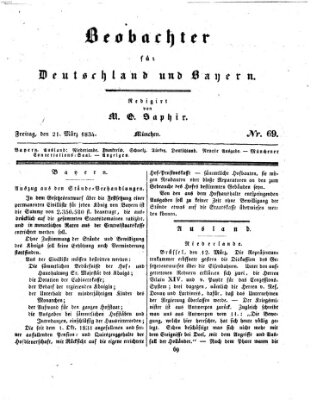 Bayer'scher Beobachter Freitag 21. März 1834