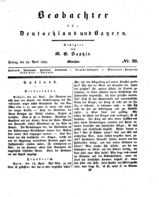 Bayer'scher Beobachter Freitag 25. April 1834