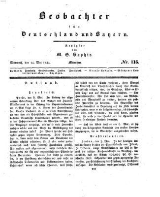 Bayer'scher Beobachter Mittwoch 14. Mai 1834