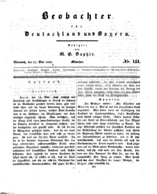 Bayer'scher Beobachter Mittwoch 21. Mai 1834