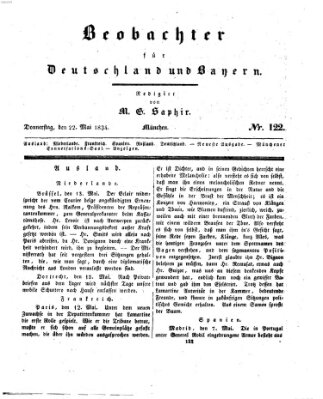 Bayer'scher Beobachter Donnerstag 22. Mai 1834