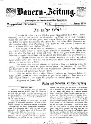 Bauern-Zeitung Dienstag 4. Januar 1870