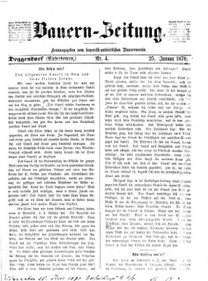 Bauern-Zeitung Dienstag 25. Januar 1870