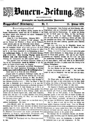 Bauern-Zeitung Dienstag 15. Februar 1870