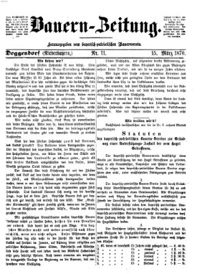 Bauern-Zeitung Dienstag 15. März 1870