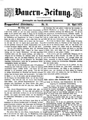 Bauern-Zeitung Mittwoch 20. April 1870