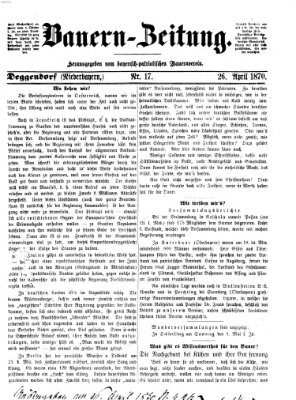 Bauern-Zeitung Dienstag 26. April 1870