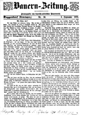 Bauern-Zeitung Dienstag 6. September 1870