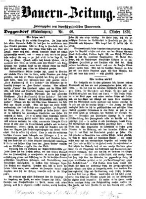 Bauern-Zeitung Dienstag 4. Oktober 1870