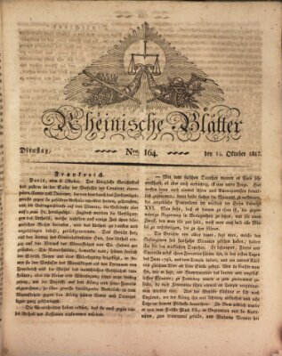 Rheinische Blätter Dienstag 14. Oktober 1817
