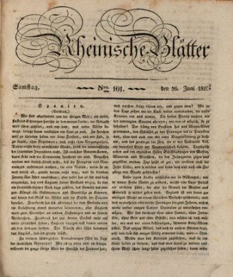 Rheinische Blätter Samstag 26. Juni 1819