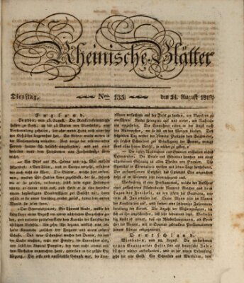 Rheinische Blätter Dienstag 24. August 1819