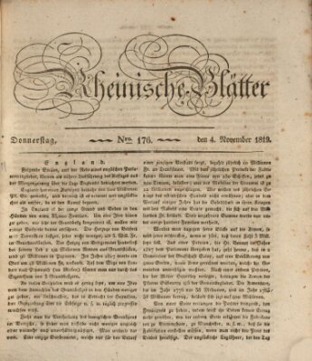 Rheinische Blätter Donnerstag 4. November 1819