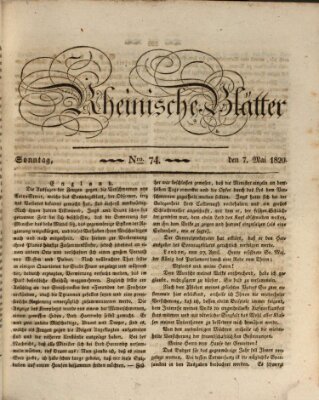 Rheinische Blätter Sonntag 7. Mai 1820