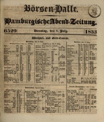 Börsen-Halle Dienstag 9. Juli 1833