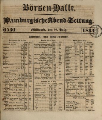 Börsen-Halle Mittwoch 10. Juli 1833