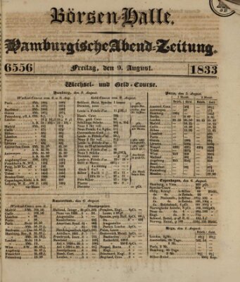 Börsen-Halle Freitag 9. August 1833