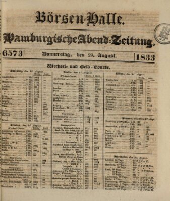 Börsen-Halle Donnerstag 29. August 1833