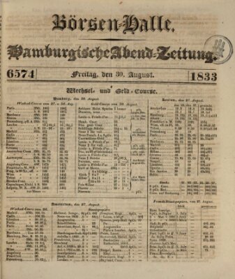 Börsen-Halle Freitag 30. August 1833