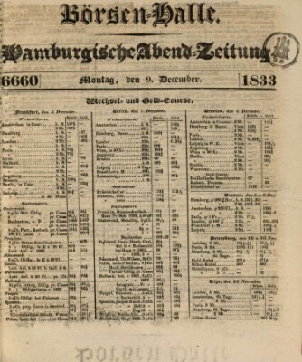 Börsen-Halle Montag 9. Dezember 1833