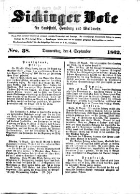 Sickinger Bote Donnerstag 4. September 1862