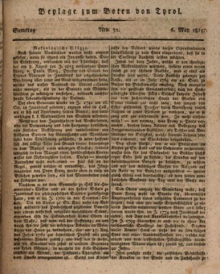 Bote für Tirol (Kaiserlich-Königlich privilegirter Bothe von und für Tirol und Vorarlberg) Samstag 6. Mai 1815