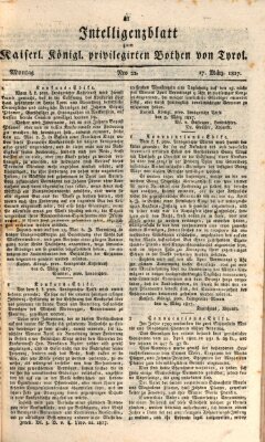 Kaiserlich-Königlich privilegirter Bothe von und für Tirol und Vorarlberg Montag 17. März 1817