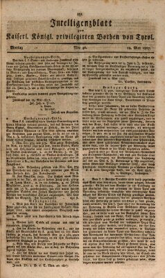 Kaiserlich-Königlich privilegirter Bothe von und für Tirol und Vorarlberg Montag 19. Mai 1817