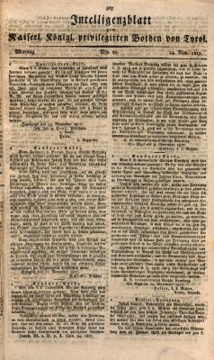 Kaiserlich-Königlich privilegirter Bothe von und für Tirol und Vorarlberg Montag 24. November 1817