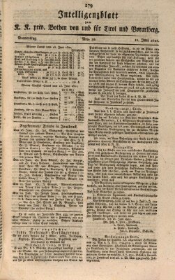 Kaiserlich-Königlich privilegirter Bothe von und für Tirol und Vorarlberg Dienstag 12. Juni 1821