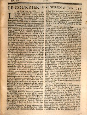 Le courrier Freitag 28. Juni 1754