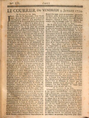 Le courrier Freitag 5. Juli 1754