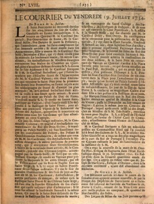 Le courrier Freitag 19. Juli 1754