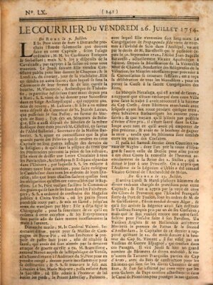 Le courrier Freitag 26. Juli 1754